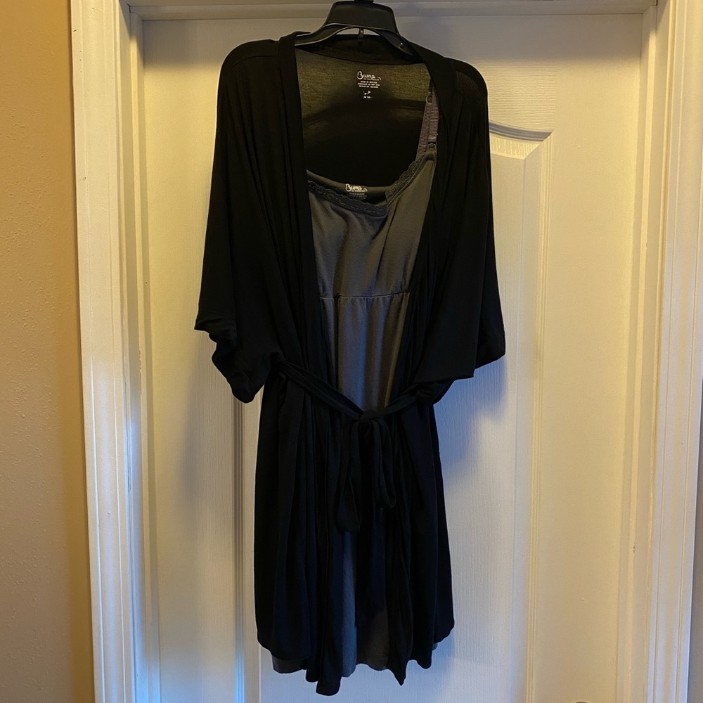 Bump in the Night nursing nightgown and robe